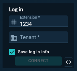 Mini WAC login page