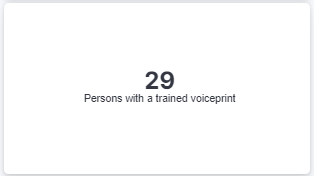 Persons with a trained voiceprint widget